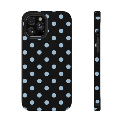 Blue Velvet Polka Dots iPhone Case
