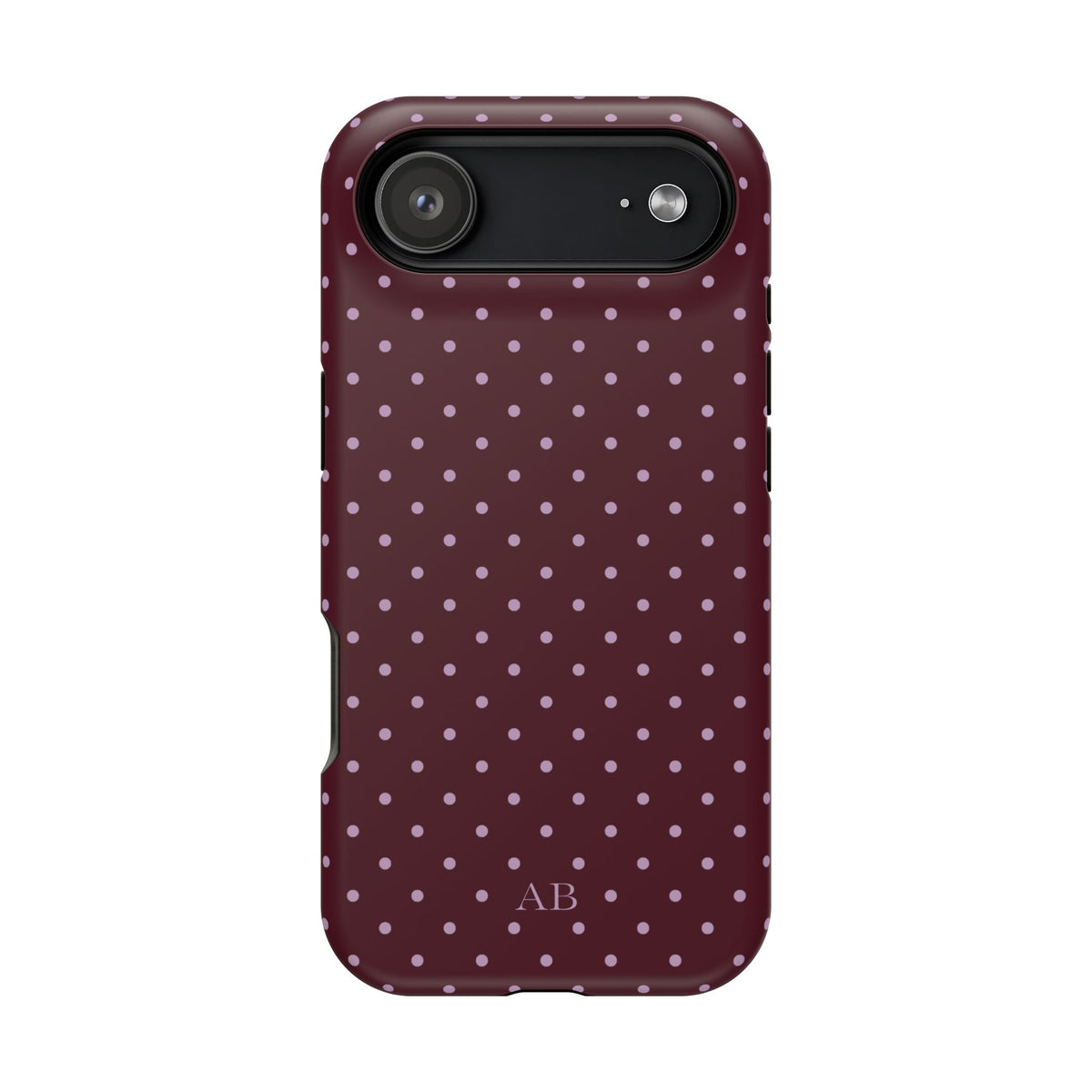 Custom Burgundy & Violet Mini Dots iPhone Case