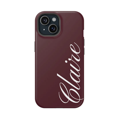 Personalized Burgundy iPhone Case