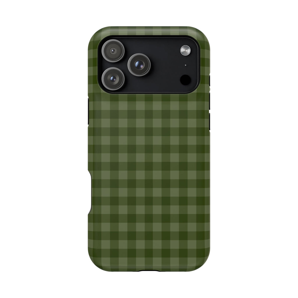 Green Gingham iPhone Case