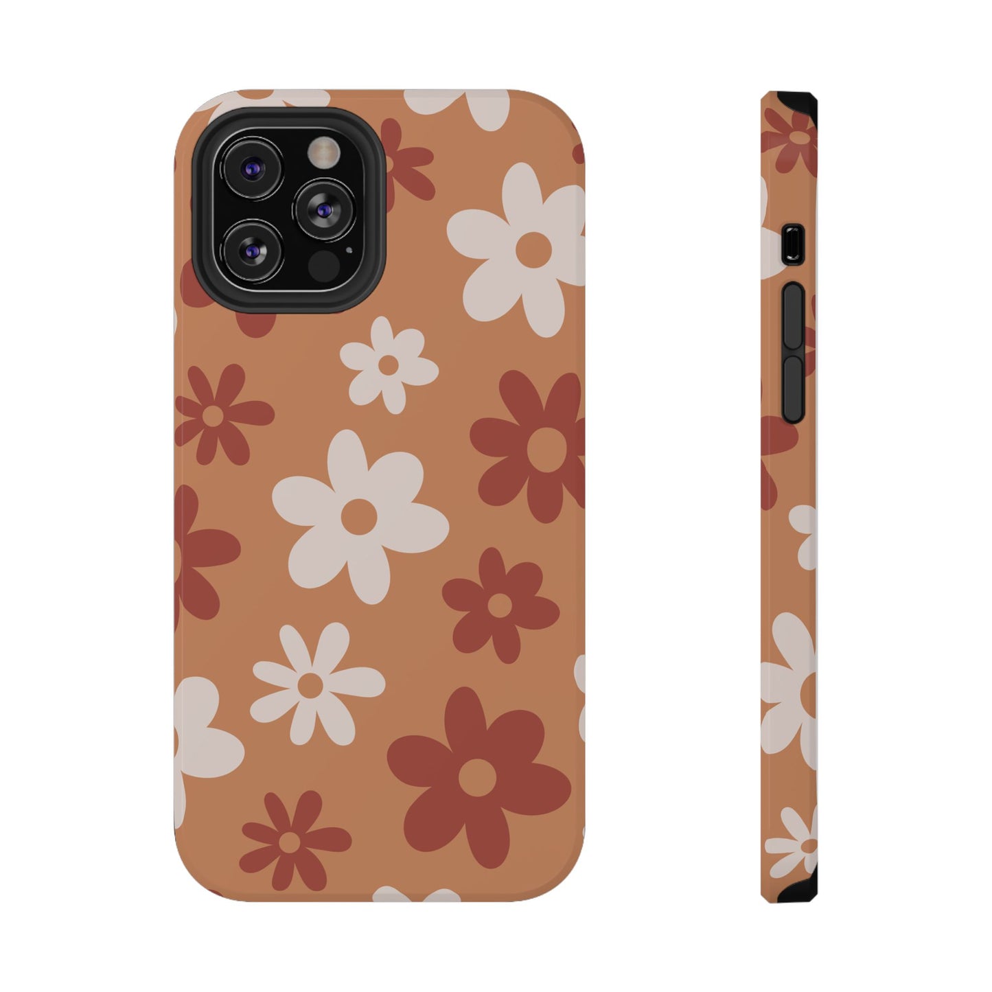 Brown Flower Power iPhone Case