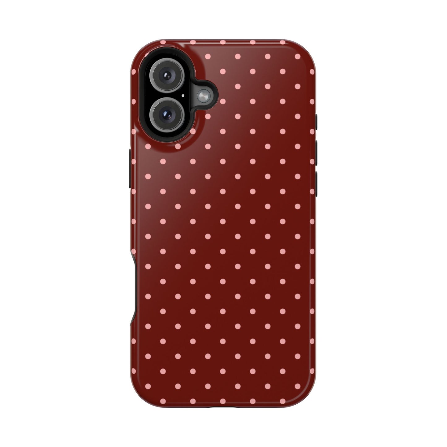 Maroon Mini Dots iPhone Case