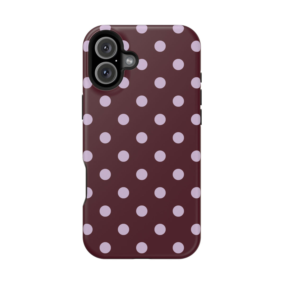 Burgundy & Violet Polka Dots iPhone Case