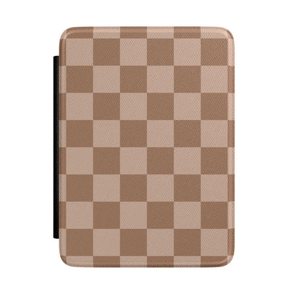 Toffee Checkered Kindle Case