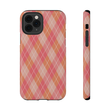 Pink Argyle iPhone Case