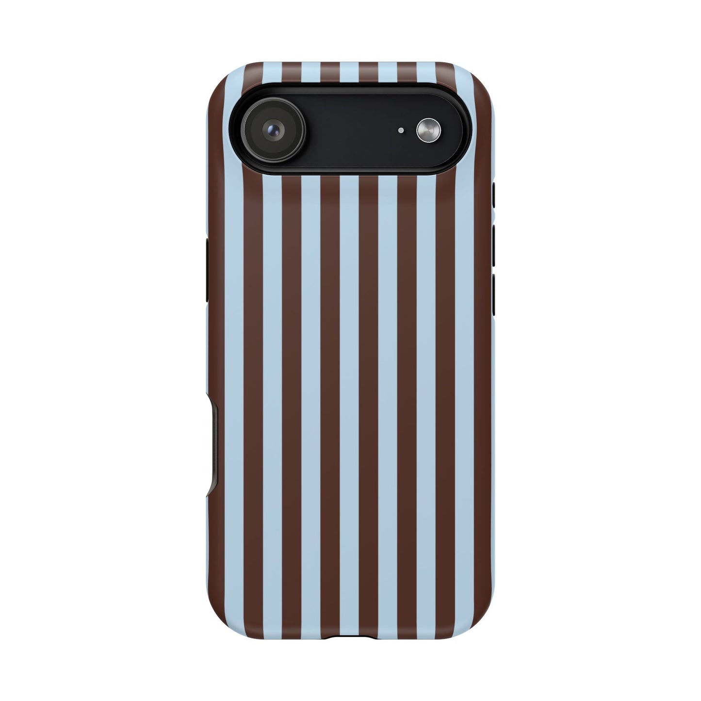 Blue Latte Stripes iPhone Case