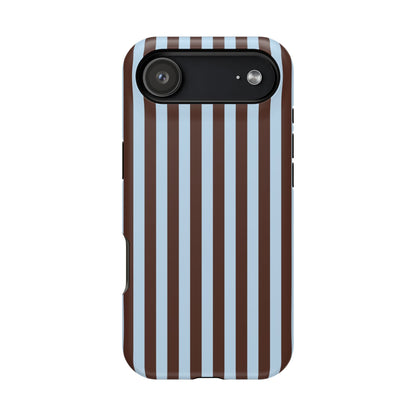 Blue Latte Stripes iPhone Case