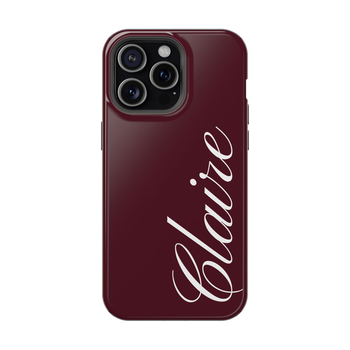 Personalized Burgundy iPhone Case
