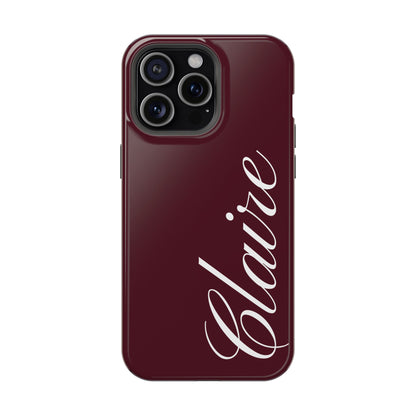 Personalized Burgundy iPhone Case