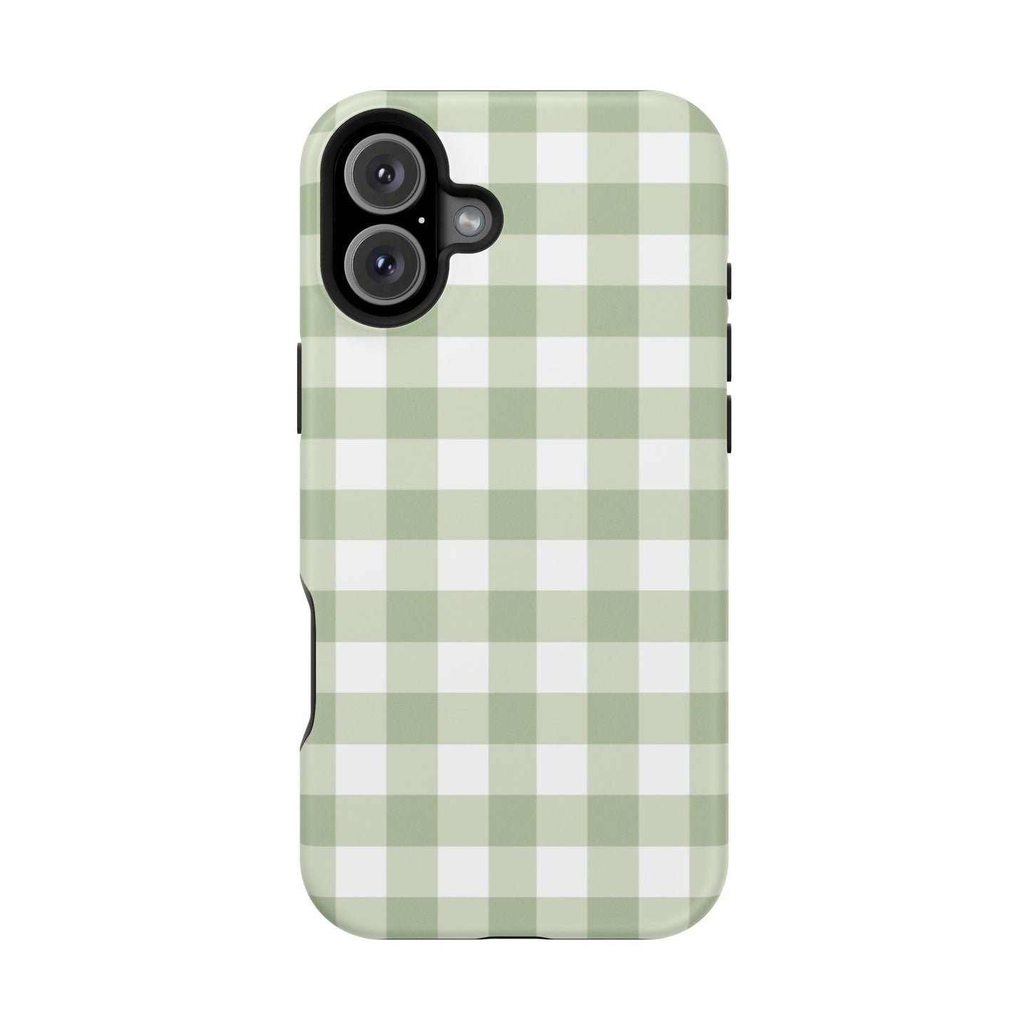 Green Gingham iPhone Case