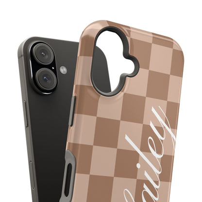 Custom Toffee Checkered iPhone Case