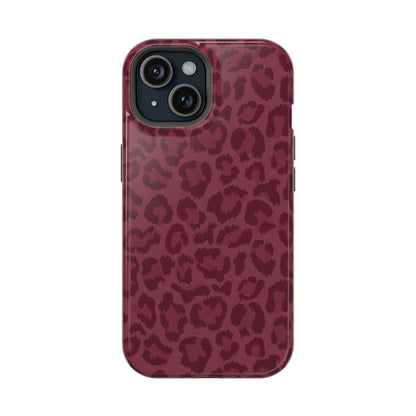 Burgundy Leopard iPhone Case