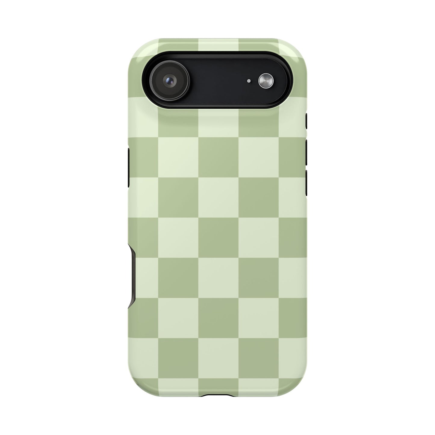 Green & Light Green Checkered iPhone Case
