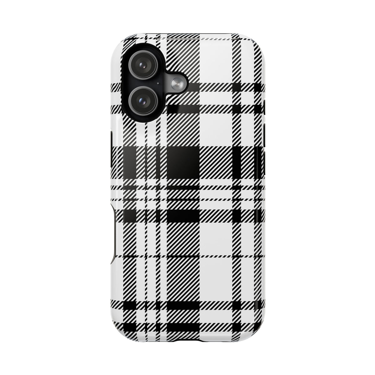 Black Plaid iPhone Case