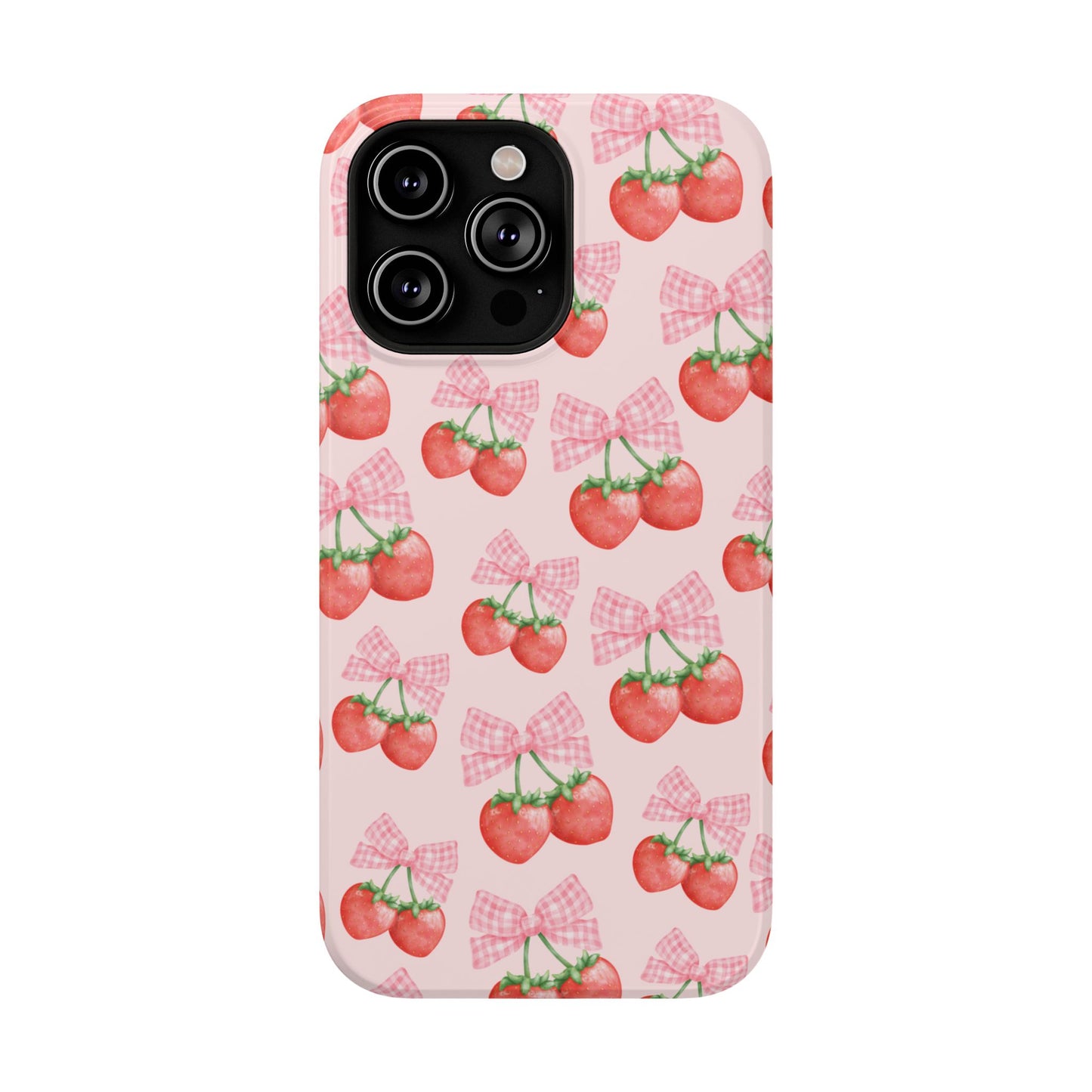Strawberry Bows iPhone Case