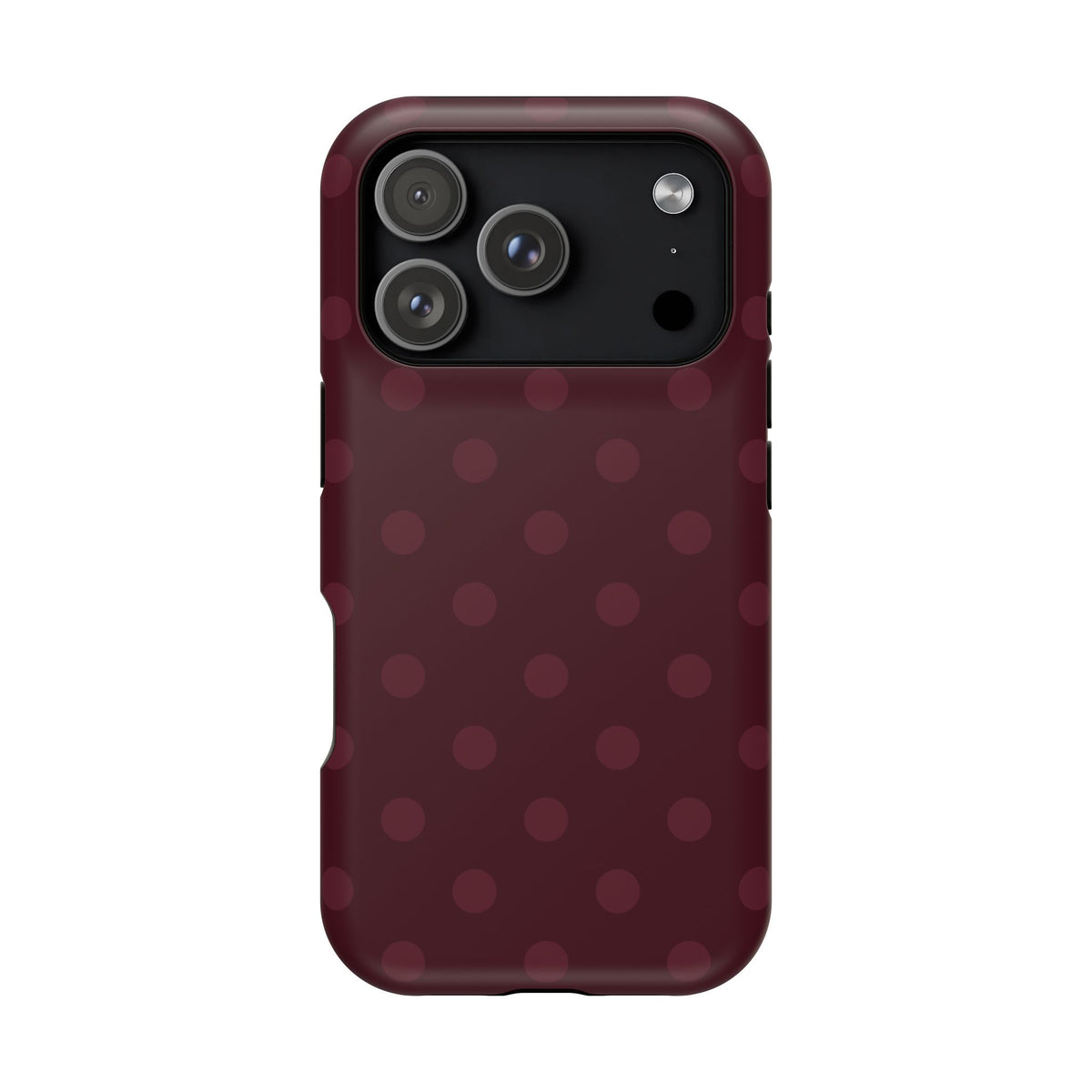 Burgundy Polka Dots iPhone Case
