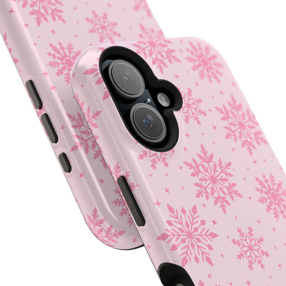 Pink Snowflakes iPhone Case