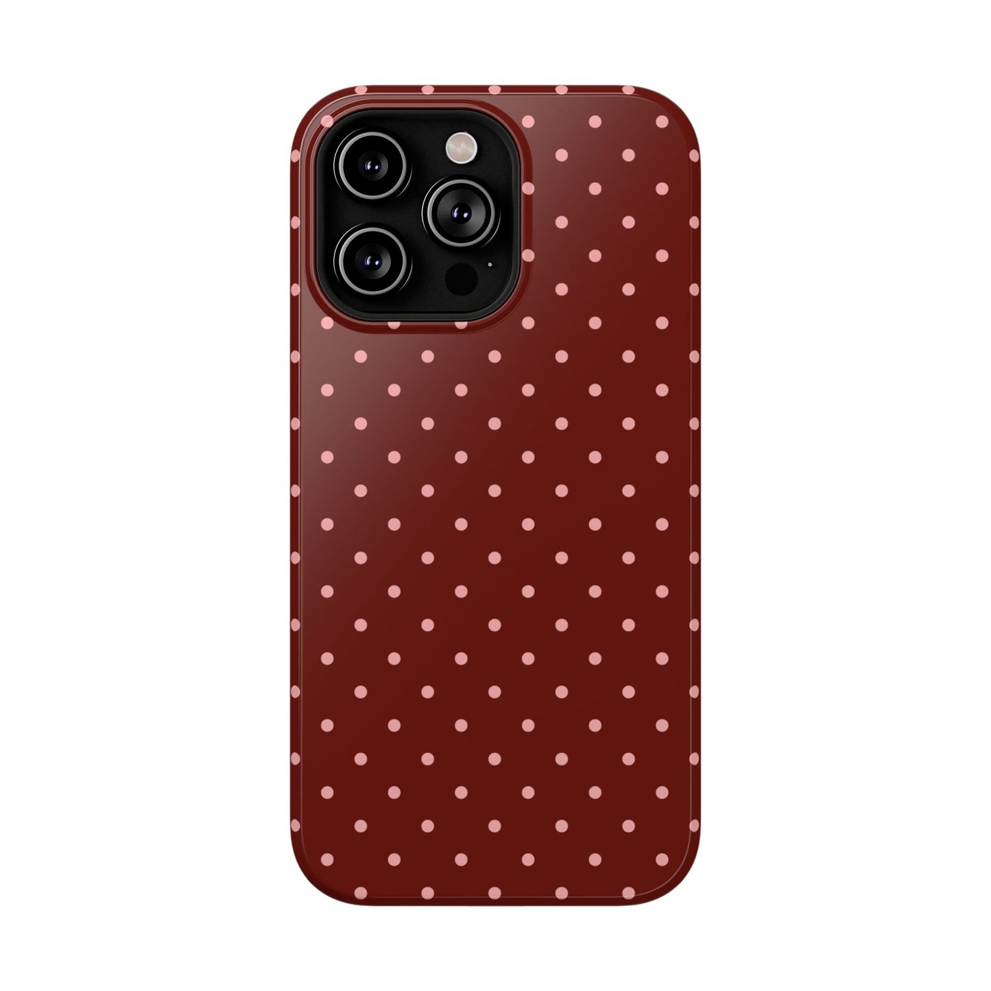 Maroon Mini Dots iPhone Case