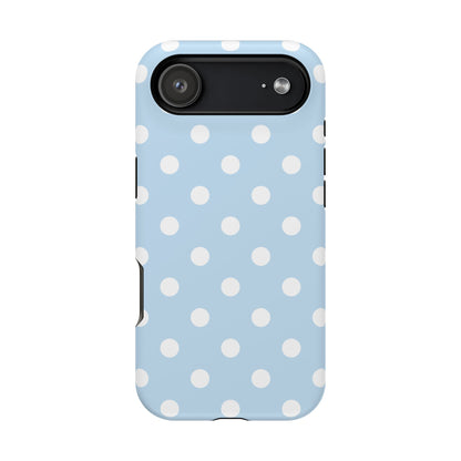 Blue Candy Polka Dots iPhone Case