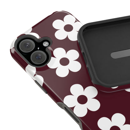 Burgundy Flowers iPhone Case