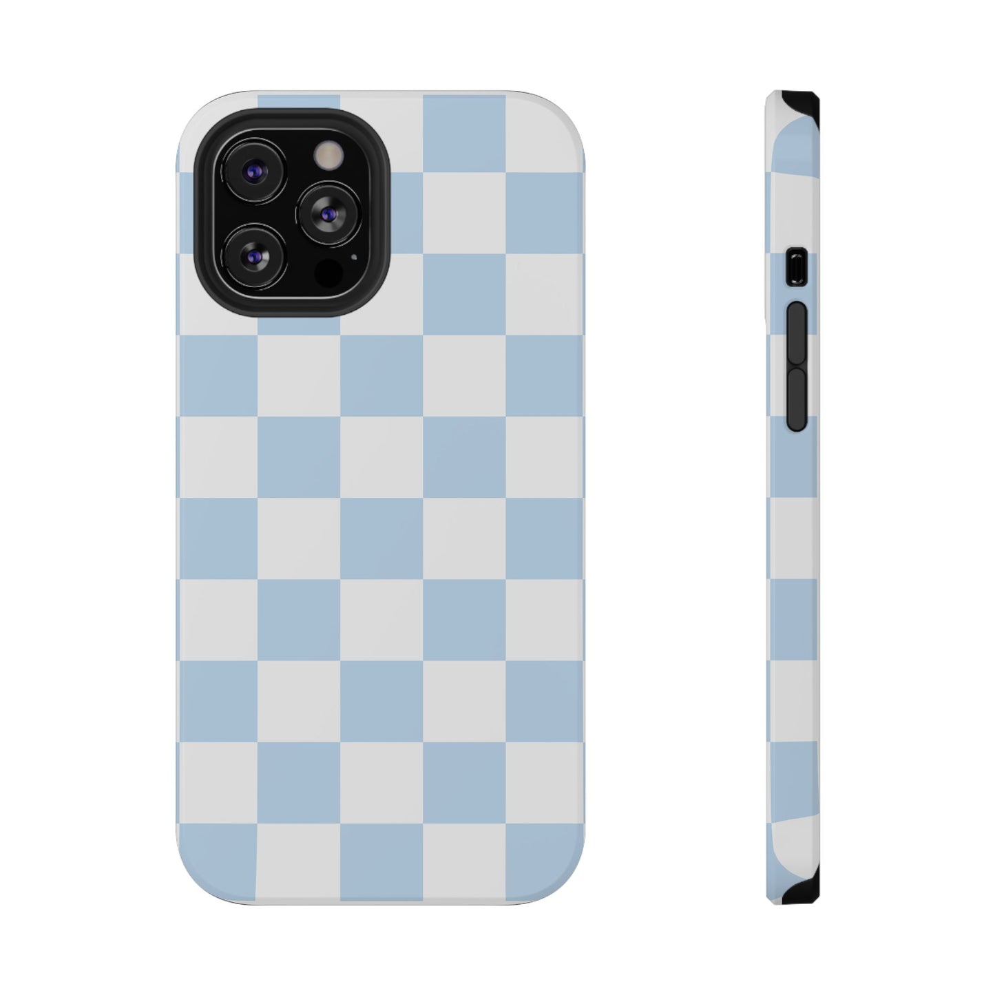 Pastel Blue Checkered iPhone Case