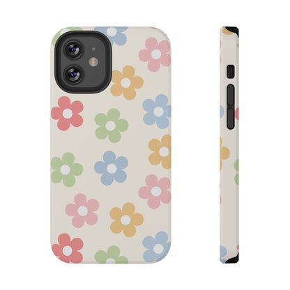 Preppy Retro Flowers iPhone Case