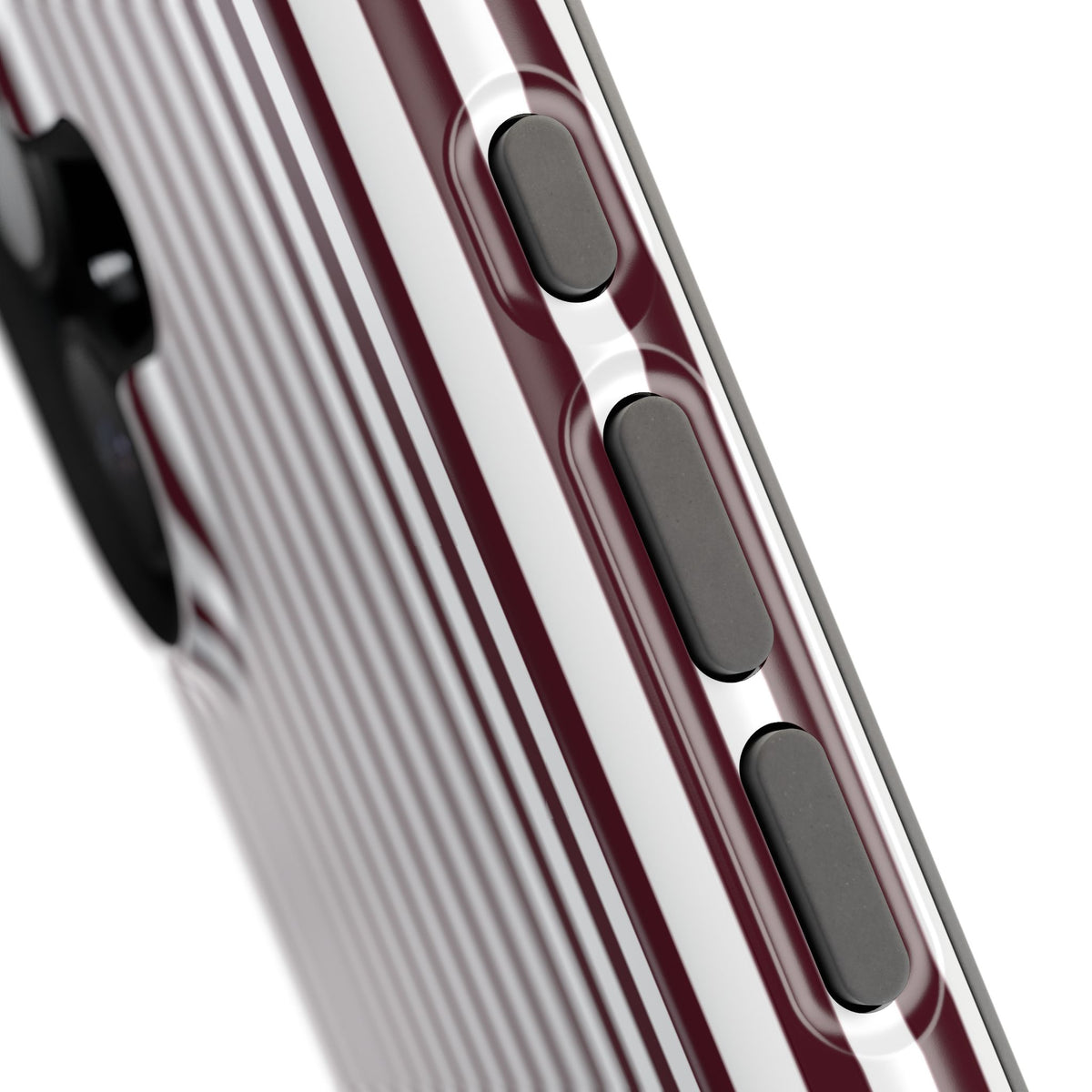 Burgundy Pinstripes iPhone Case