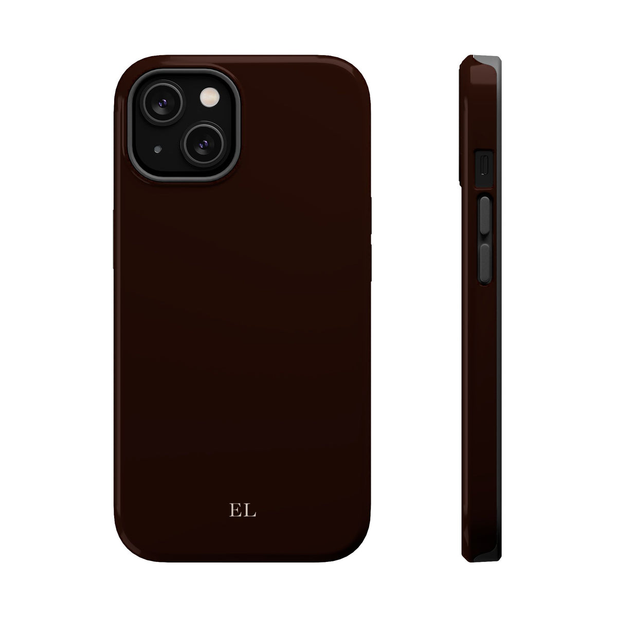 Custom Initials Mocha iPhone Case