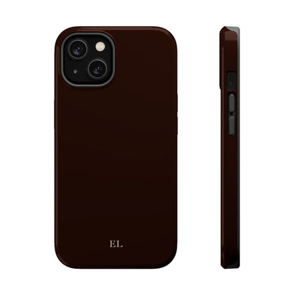 Custom Initials Mocha iPhone Case