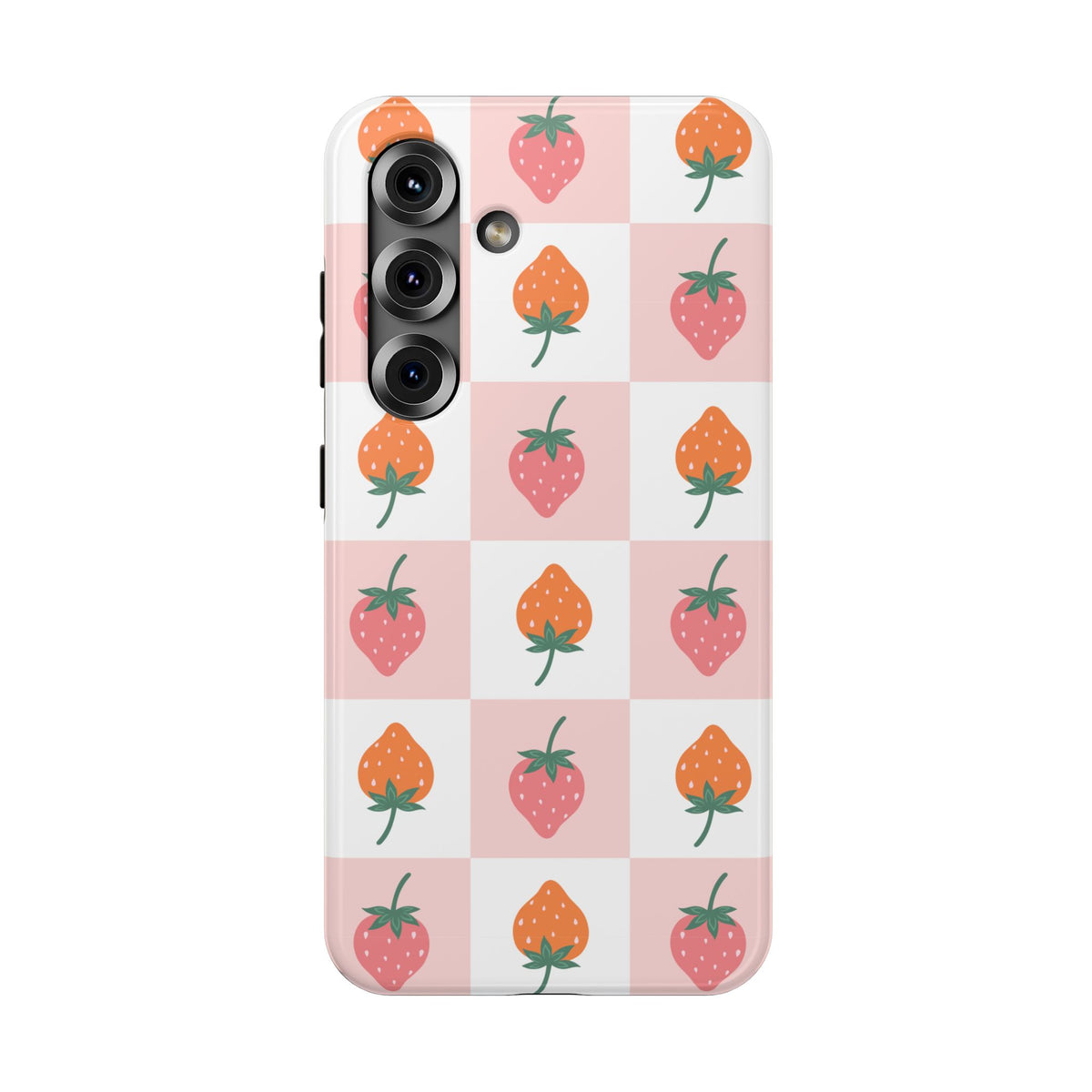Strawberry Checkered Samsung Case