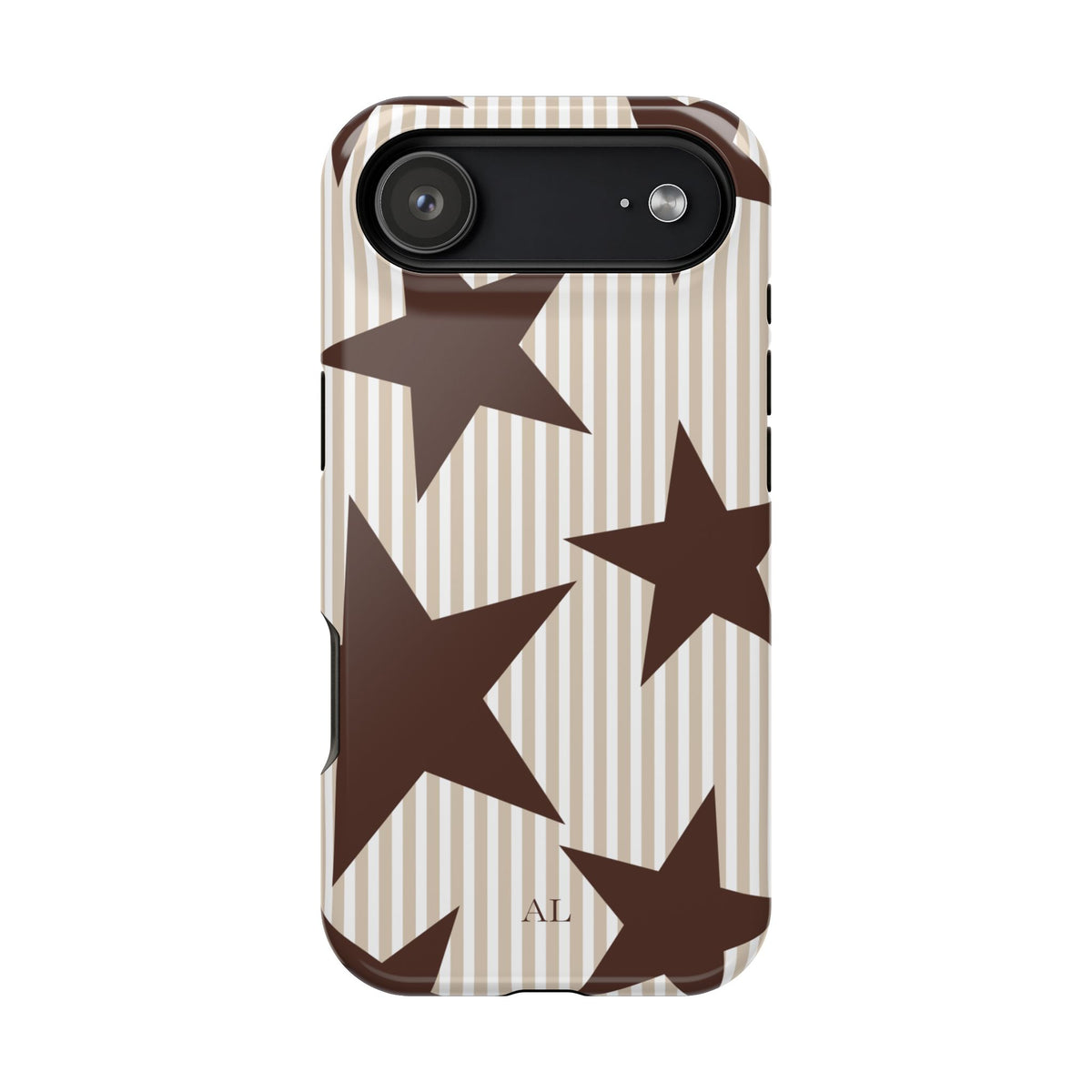 Custom Initials Mocha Star iPhone Case