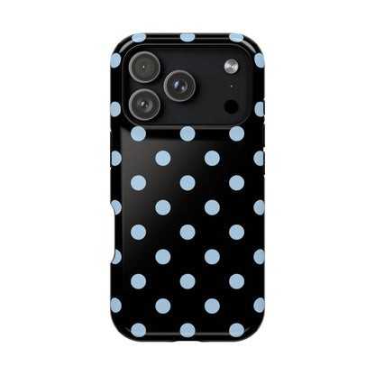 Blue Velvet Polka Dots iPhone Case