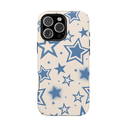 Beige & Blue Stardust iPhone Case