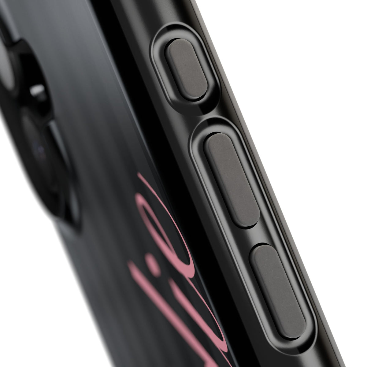 Custom Pink Black Stripes iPhone Case