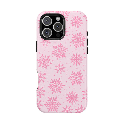Pink Snowflakes iPhone Case