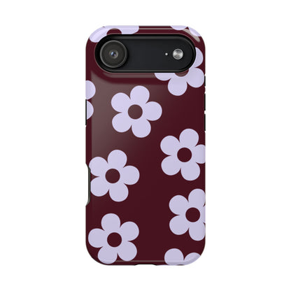Burgundy Flowers iPhone Case