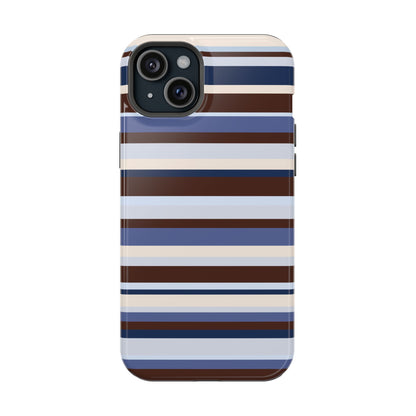 Blueberry Mocha Stripes iPhone Case