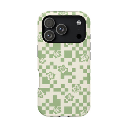 Green Hibiscus iPhone Case