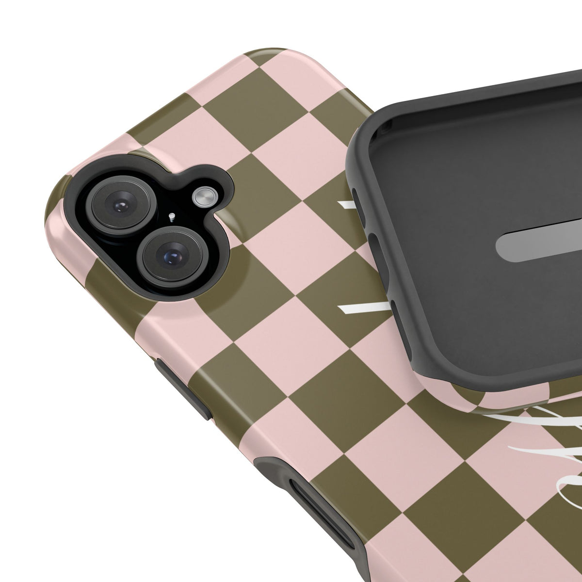 Custom Pistachio Checkered iPhone Case