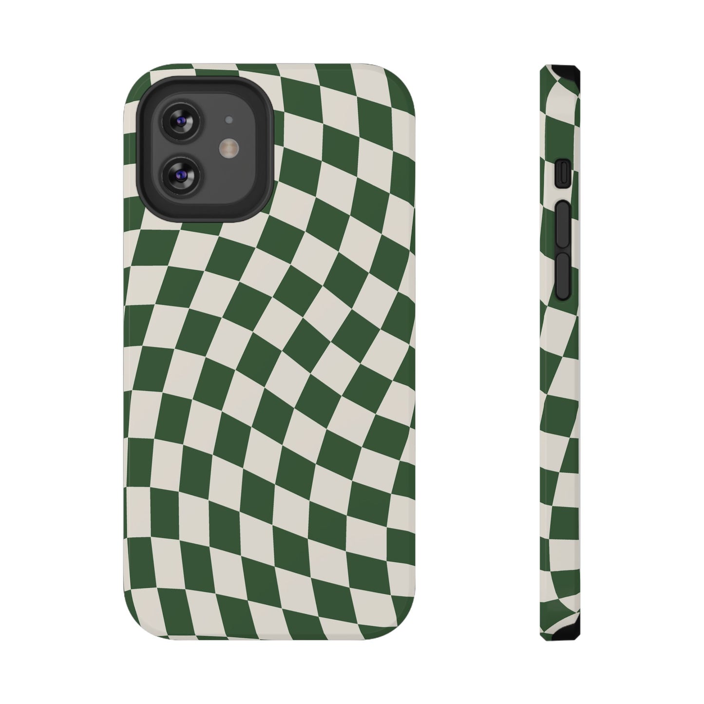 Green Wavy Checkered iPhone Case