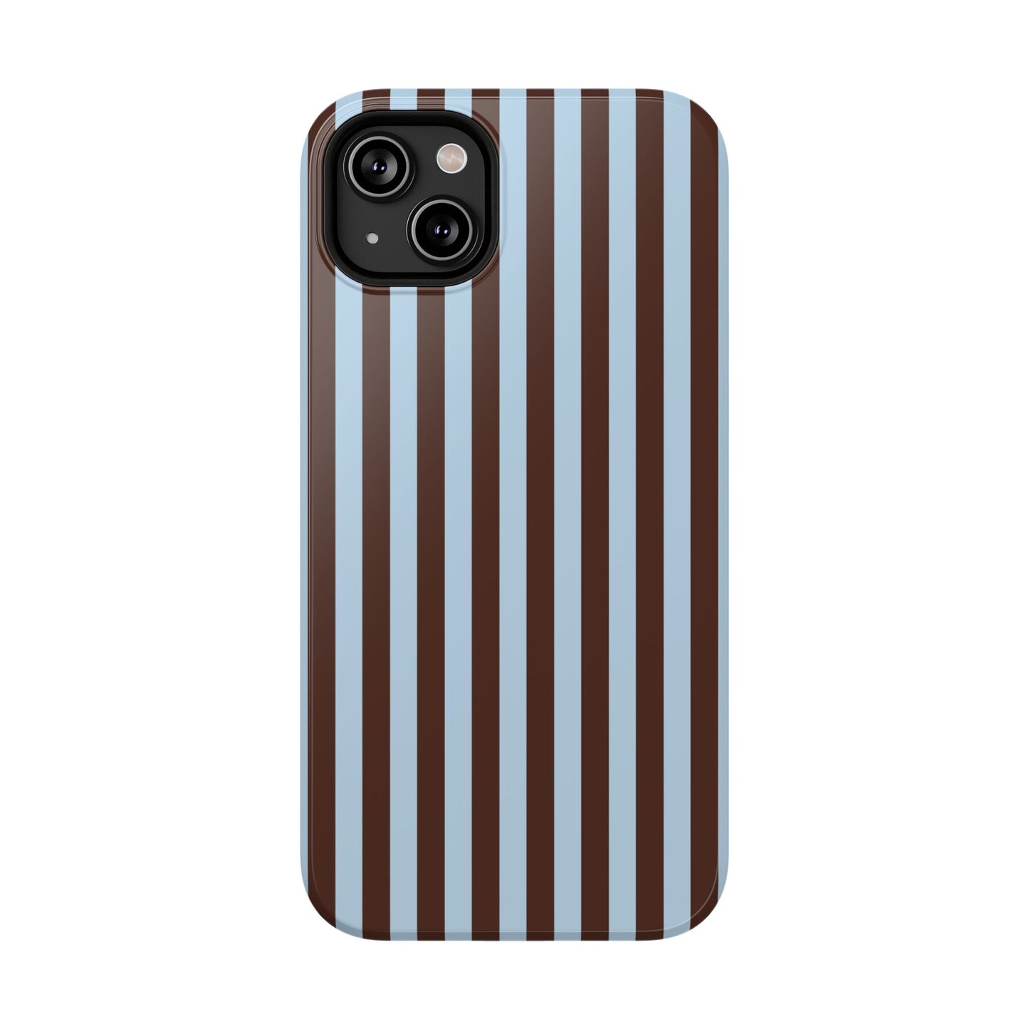 Blue Latte Stripes iPhone Case
