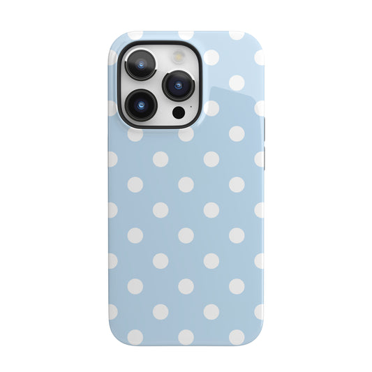Blue Candy Polka Dots iPhone Case