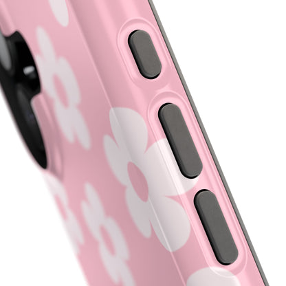 Pink Retro Flowers iPhone Case