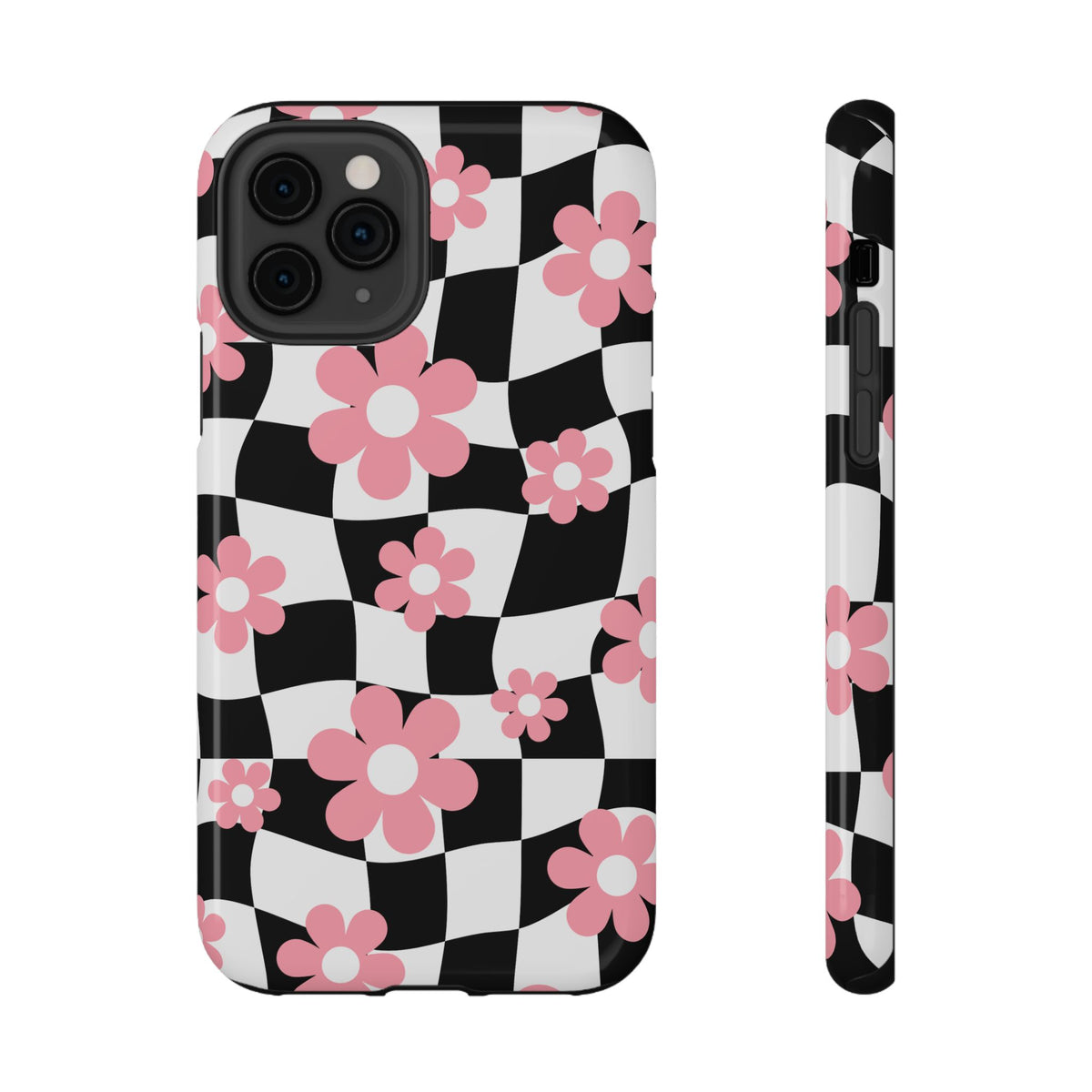 Floral Wavy Checkered iPhone Case from Stella Cases