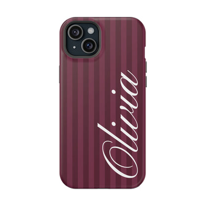 Custom Plum Stripes iPhone Case