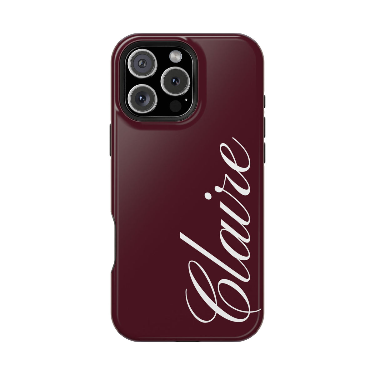 Personalized Burgundy iPhone Case