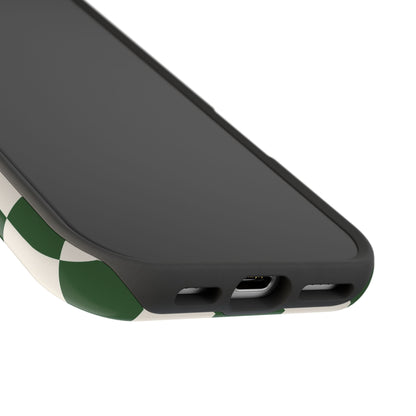 Green Checkered iPhone Case