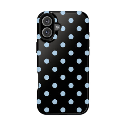 Blue Velvet Polka Dots iPhone Case