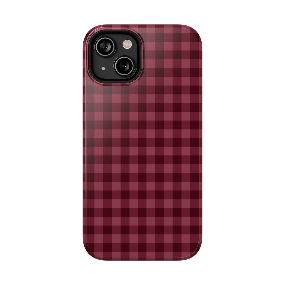 Burgundy Gingham iPhone Case