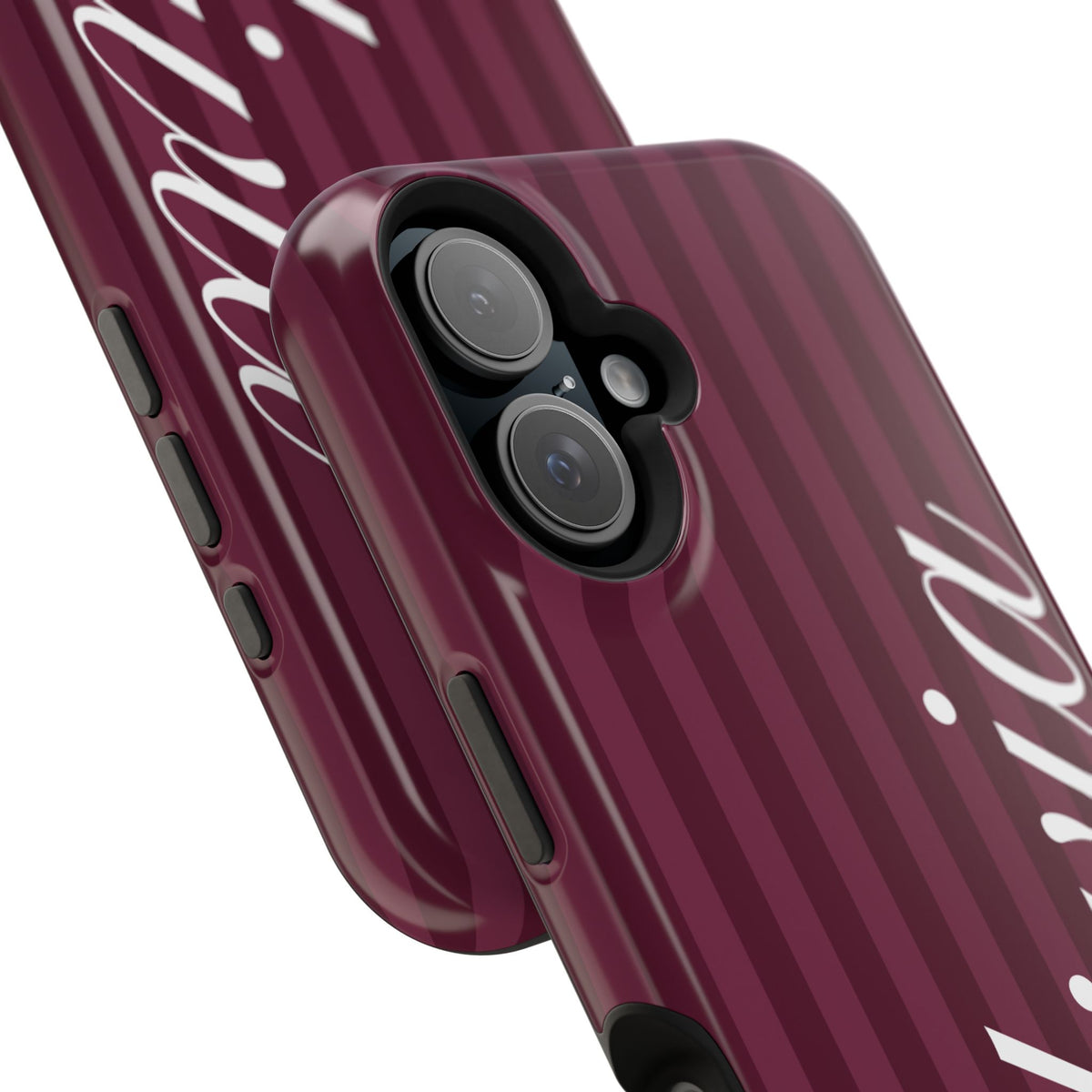 Custom Plum Stripes iPhone Case